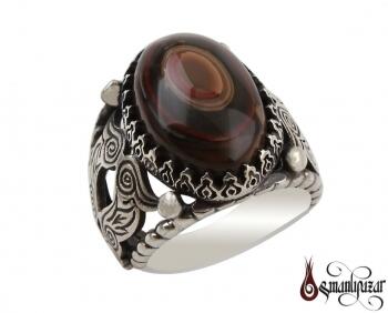 %100 Orjinal Yeman Akik Taşlı 925 Ayar Gümüş Yüzük - Osmanlı Pazar