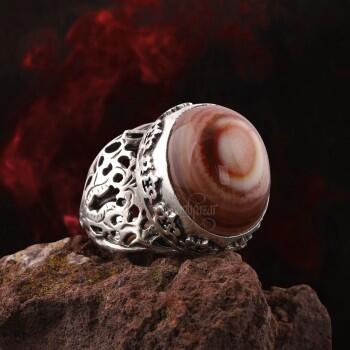 %100 Orjinal Yeman Akik Taşlı Gümüş Yüzük - Osmanlı Pazar