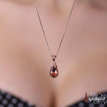 7 Renk Değiştiren Zultanite Rose Kaplama Gümüş Kolye - Osmanlı Pazar