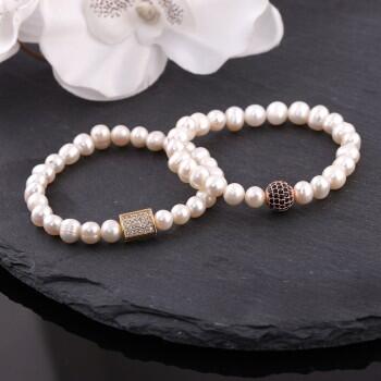 Anne Kız Kombin Doğal İnci Bileklik - Osmanlı Pazar
