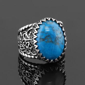 Arizona Firuze Doğal Taşlı Gümüş Yüzük - Osmanlı Pazar