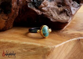 Bayan ORJİNAL Doğal Taşlı 925 Ayar Gümüş Yüzük - Osmanlı Pazar