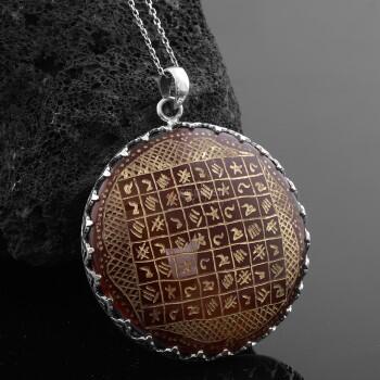 Celcelutiye Yazılı 925 Ayar Gümüş Kolye - Osmanlı Pazar