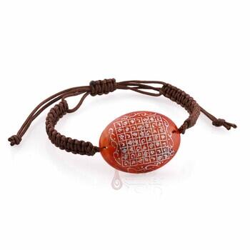 Celcelutiye Yazılı Akik Taşı Örgü Bileklik - Osmanlı Pazar