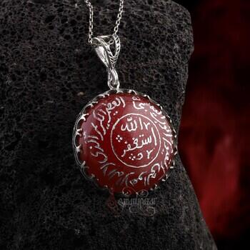 Ceyt Taşı Tövbe İstiğfar Duası 925 Ayar Gümüş Kolye - Osmanlı Pazar