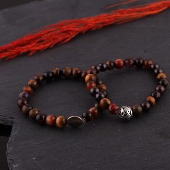 Çiftlere Özel Doğal Kaplan Gözü Taşlı Kombin Bileklik - Osmanlı Pazar