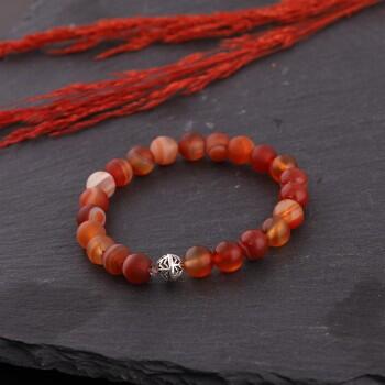 Çizgili Akik Doğal Taşlı Unisex Bileklik - Osmanlı Pazar