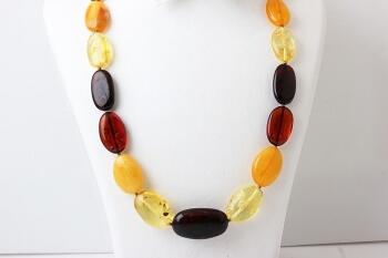 Damla Kehribar Kolye Karışık Renklerde - Osmanlı Pazar