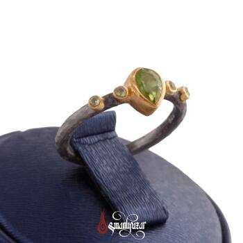 Damla Tasarım Zebercet Taşlı Gümüş Yüzük - Osmanlı Pazar