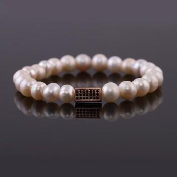 Dikdörtgen Taşlı Barok İnci Bileklik - Osmanlı Pazar