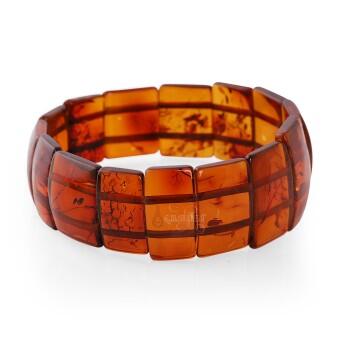 Doğal Damla Kehribar Büyük Taşlı Unisex Bileklik - Osmanlı Pazar