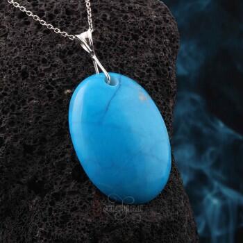 Doğal Firuze Taşı Kolye - Osmanlı Pazar