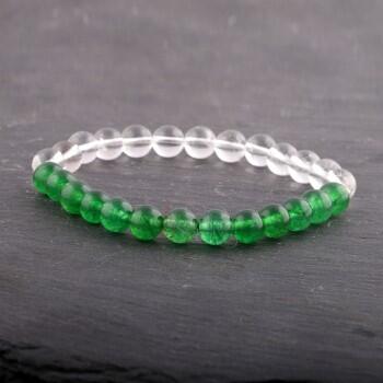 Doğal Kristal Kuvars ve Ceyd Taşı Bileklik - Osmanlı Pazar