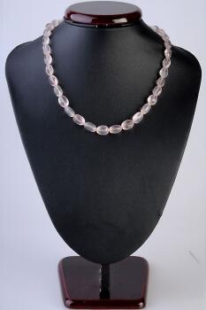 Doğal Pembe Kuvars Taşlı Kolye - Osmanlı Pazar