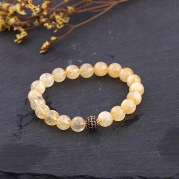 Doğal Sitrin Taşlı Unisex Bileklik - Osmanlı Pazar
