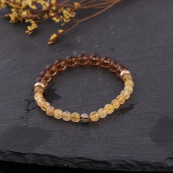 Doğal Sitrin ve Zultanite Taşlı Unisex Bileklik - Osmanlı Pazar