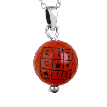 El Yazması Bereket Vefki Fasetli Akik Taşı Kolye - Osmanlı Pazar