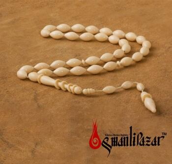 Fildişi Halkalı 33'lü Usta İşi Tesbih - Osmanlı Pazar