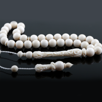 Fildişi Usta İşi Sistemli Tesbih - Osmanlı Pazar