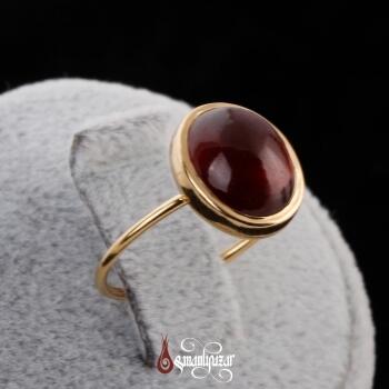 Granat Doğal Taşlı 925 Ayar Gümüş Bayan Yüzük - Osmanlı Pazar