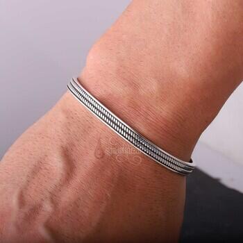 Halat Model 925 Ayar Gümüş Bileklik - Osmanlı Pazar