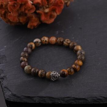 Jasper, Kaplangözü Doğal Taşlı Erkek Bileklik - Osmanlı Pazar