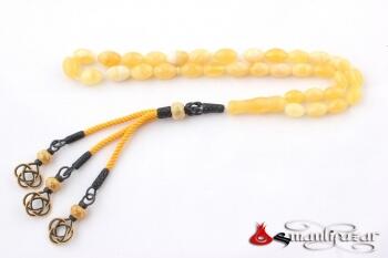 Kehribar Tesbih 3'lü Kazaz püskül - Osmanlı Pazar