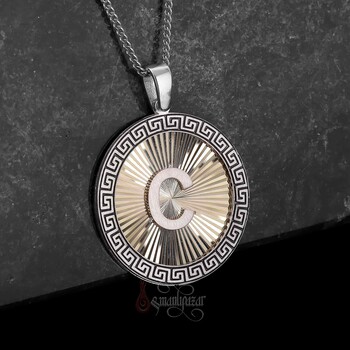 Kİşiye Özel Gümüş Harfli El Kalem İşçiliği Kolye - Osmanlı Pazar