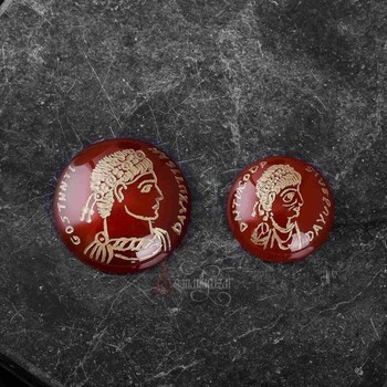 Konstantin Roma İmparatoru Elde Oyma Sanatı Akik Taşı İsteğe Göre Resim Yapılır - Osmanlı Pazar