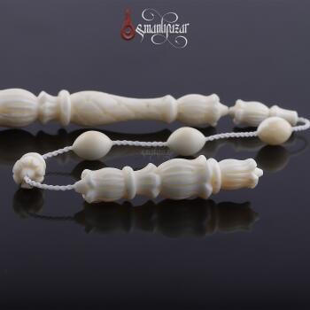 Lale Motifli Selamet Şeker Usta Yapımı Mors Dişi Tesbih - Osmanlı Pazar