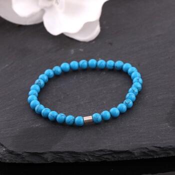 Minimal Firuze Doğal Taşlı Unisex Bileklik - Osmanlı Pazar