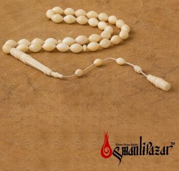Mors Balığı Dişi Sütunlu Sarıklı Bektaşi 33'lü Selamet Şeker Tesbih - Osmanlı Pazar