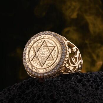 Mührü Süleyman - Tamamı El Yazması ALTIN Yüzük - Osmanlı Pazar