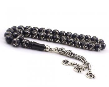 Oltu Tesbih Çift Zikzak İşlemeli - M2 - Osmanlı Pazar