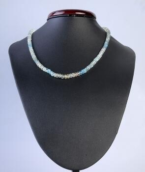 Orjinal Akuamarin Taşlı Dizi Kolye - Osmanlı Pazar