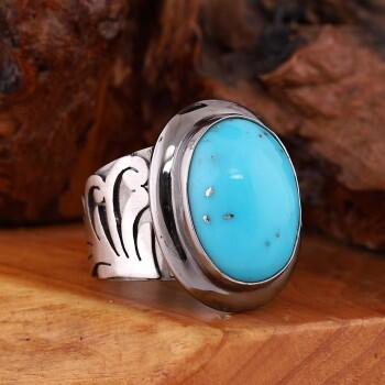 Orjinal Nişabur Firuze Taşı Yüzük Usta İşçiliği - Osmanlı Pazar