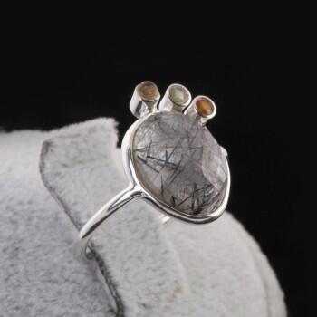 Orjinal Rutil Kuvars Taşlı Yeni Model 925 Ayar Gümüş Yüzük - Osmanlı Pazar