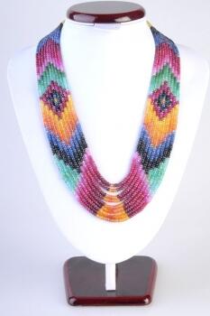 Orjinal Safir Yakut ve Zümrüt Karışık Taşlı Gerdanlık - Osmanlı Pazar