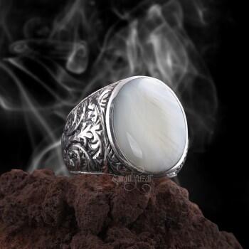 Osmanlı Anadolu Desenli El işi Gümüş Erkek Yüzüğü(M4) - Osmanlı Pazar