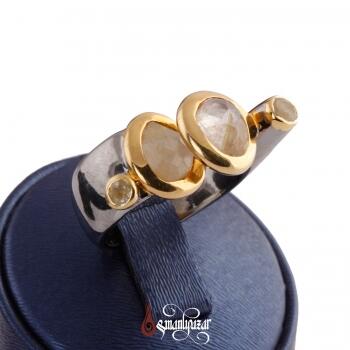 Otantik Tasarım Rutil Kuvars Doğal Taşlı 925 Ayar Gümüş Bayan Yüzük - Osmanlı Pazar