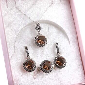 Otantik TASARIM Zultanit Taşlı Gümüş SET - Osmanlı Pazar