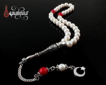 Özel Tasarım Doğal İnci Tesbih 925 AYAR GÜMÜŞ - Osmanlı Pazar