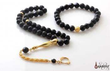Özel Üretim Aynalı Onix Taşlı Bileklik ve Tesbih Kombin - Osmanlı Pazar
