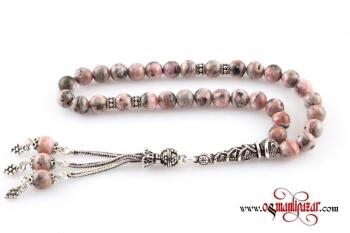 Rodanit 925 Ayar Gümüş Püsküllü Tesbih - Osmanlı Pazar