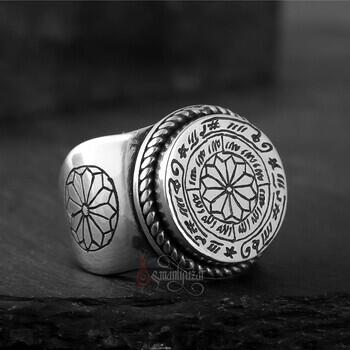 Rufai ve Kadir’i Gülü 925 Ayar El Kazıması Gümüş Yüzük - Osmanlı Pazar