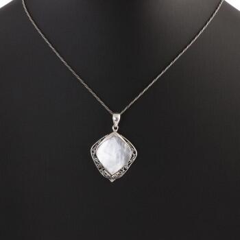 Sedef Taşlı 925 Ayar Gümüş Bayan Kolye - Osmanlı Pazar