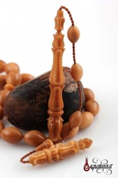 Selamet Şeker Usta Yapımı Kalem İşçilikle Narçıl Tesbih - M5 - Osmanlı Pazar