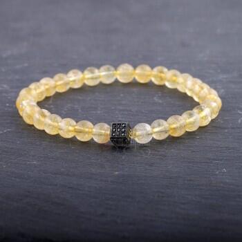 Sitrin Doğal Taşlı Bileklik - 6mm - Osmanlı Pazar