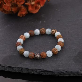 Tibet Akik ve Akuamarin Bileklik Özel Tasarım - Osmanlı Pazar