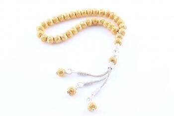 Trabzon Kazaz Altın Yaldızlı El Örmesi Tesbih - Osmanlı Pazar